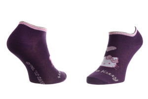 Шкарпетки HELLO KITTY TETE DE HK + COEUR + HK фіолетовий Діт 35 - 41 13847651-5