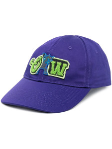 Бейсболка off-white varsity basketball cap purple green OMLB041S23FAB0033770