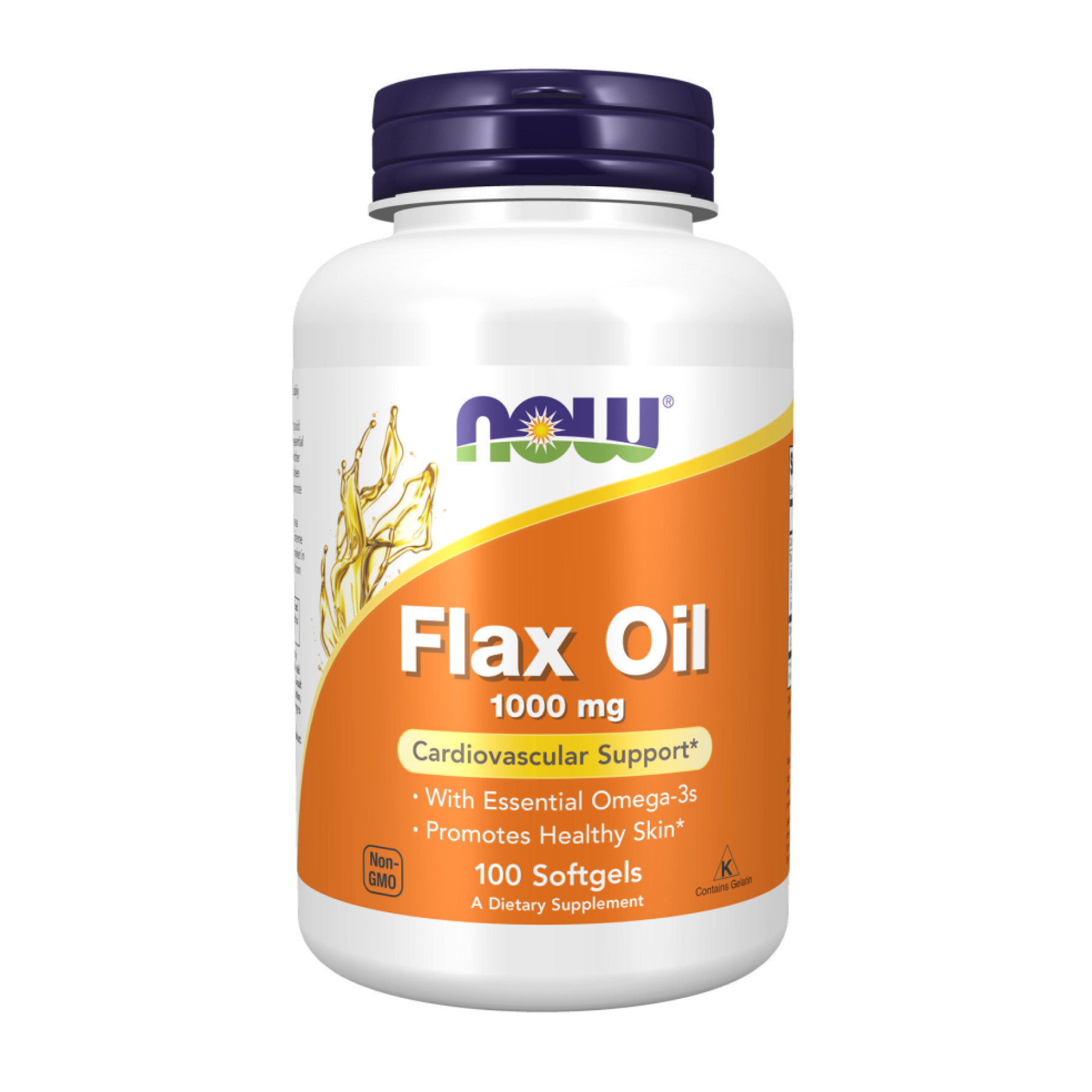 Софт гелеві капсули Now Foods Flax Oil 1000mg - 100 softgels 2023-10-4543