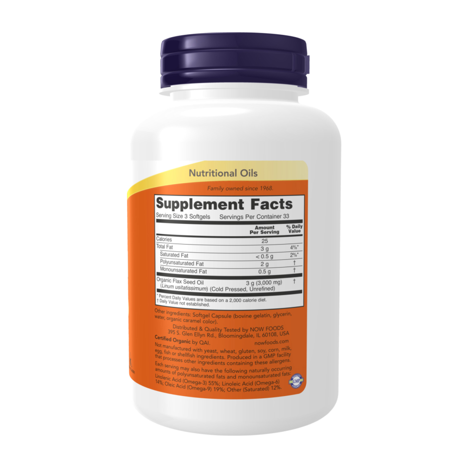 Софт гелеві капсули Now Foods Flax Oil 1000mg - 100 softgels 2023-10-4543