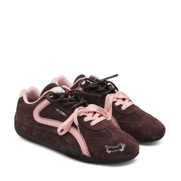 Кросівки Emoji Dachshund Brown/Pink CS-32