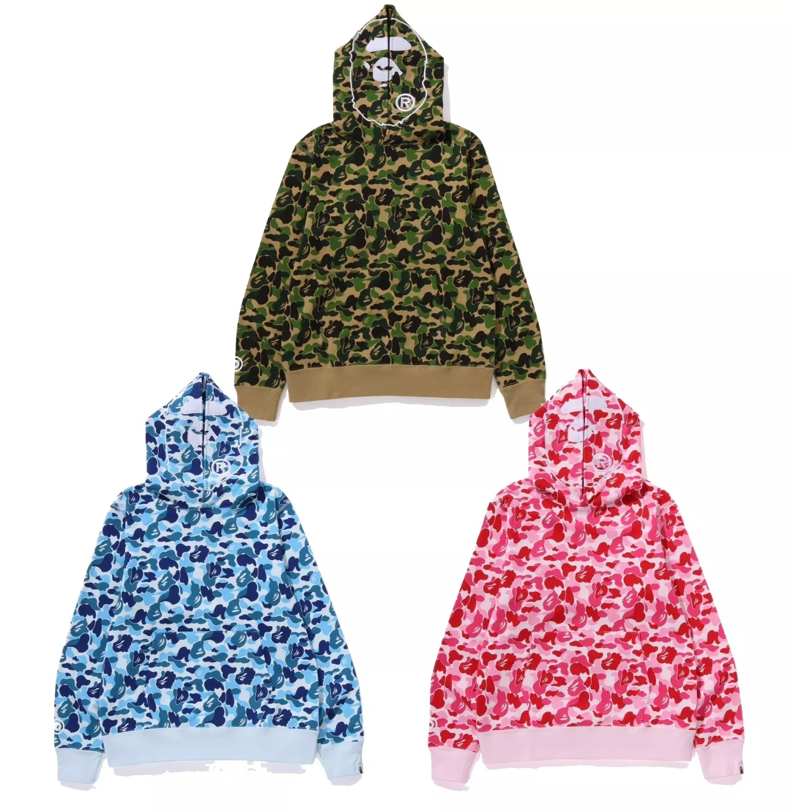 Худі A BATHNIG APE Men's ABC CAMO 2ND APE PULLOVER HOODIE 1K30114003