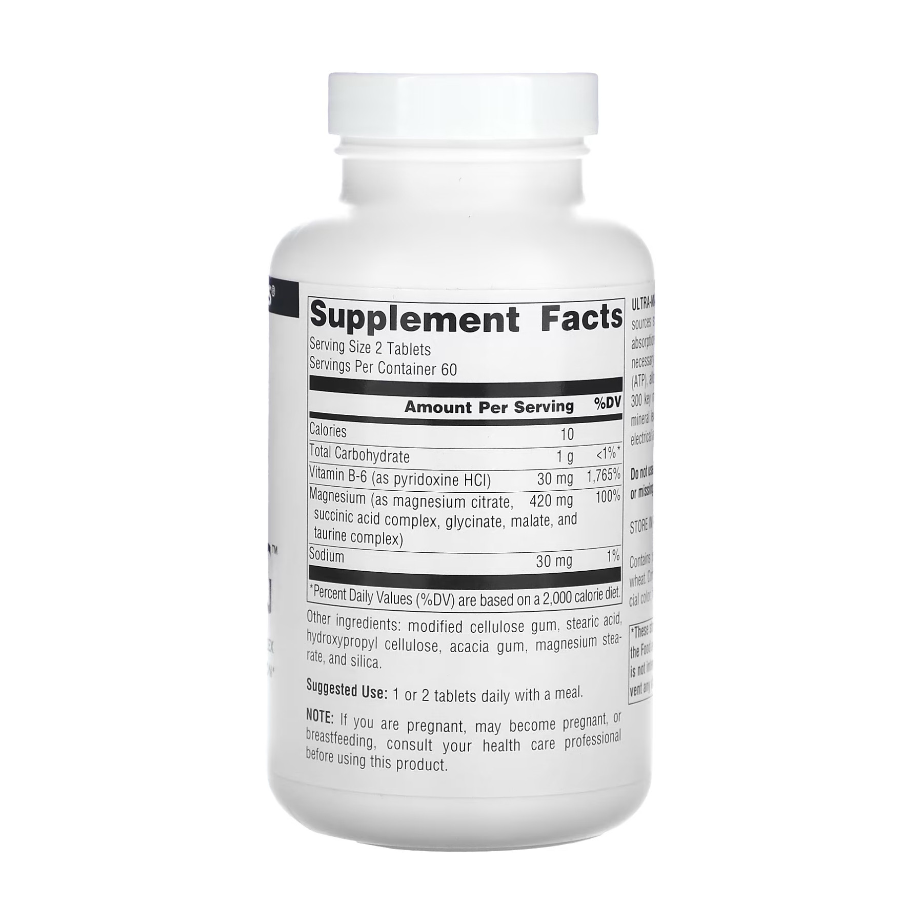 Таблетки Source Naturals Ultra-Mag Magnesium Complex - 30 tabs 2023-10-4653