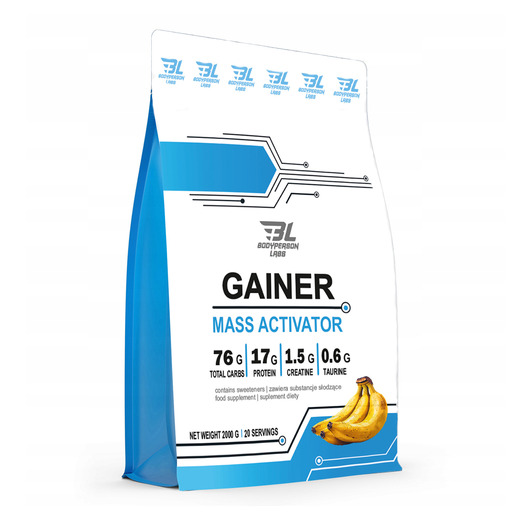 Порошок Bodyperson Labs Gainer - 2000g Banana 2023-10-6114