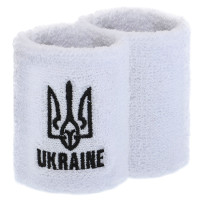Напульсник спортивний махровий UKRAINE BC-9282-W 1шт, Цвет Белый, Размер (Европа) - 1SIZE BC-9282-W