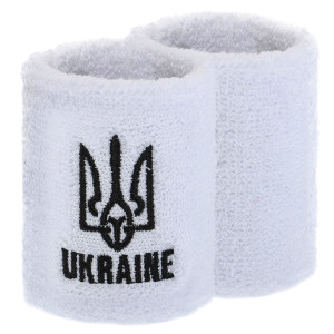 Напульсник спортивний махровий UKRAINE BC-9282-W 1шт, Цвет Белый, Размер (Европа) - 1SIZE BC-9282-W