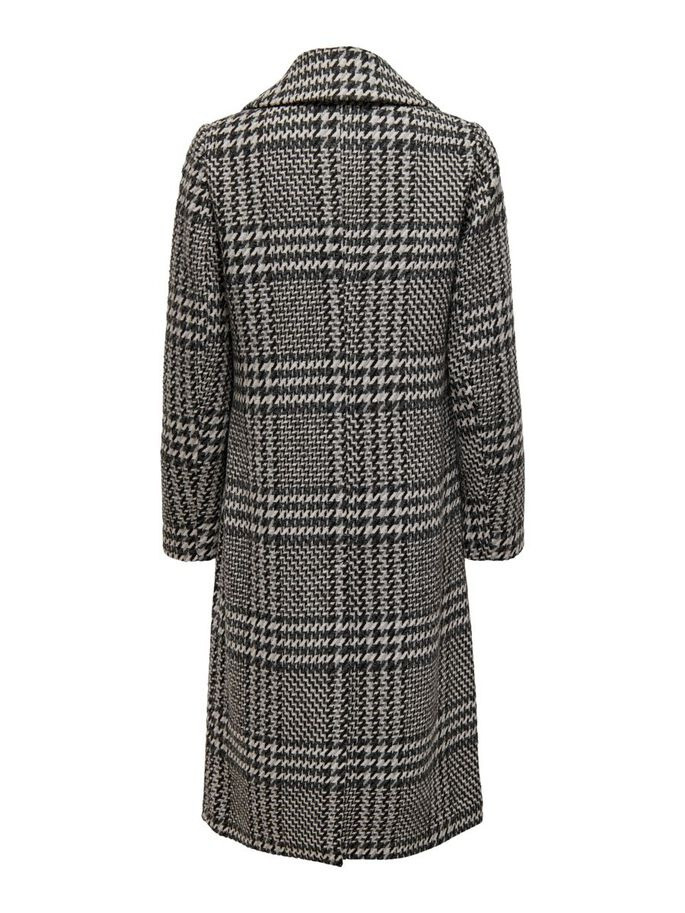 Пальто ONLMINNA LIFE CHECK WOOL COAT CC OTW 15229877-Black-Detail:PUMICE STONE + LGM + DGM ONLY M Ч 15229877-BLACK-DETAIL:PUM