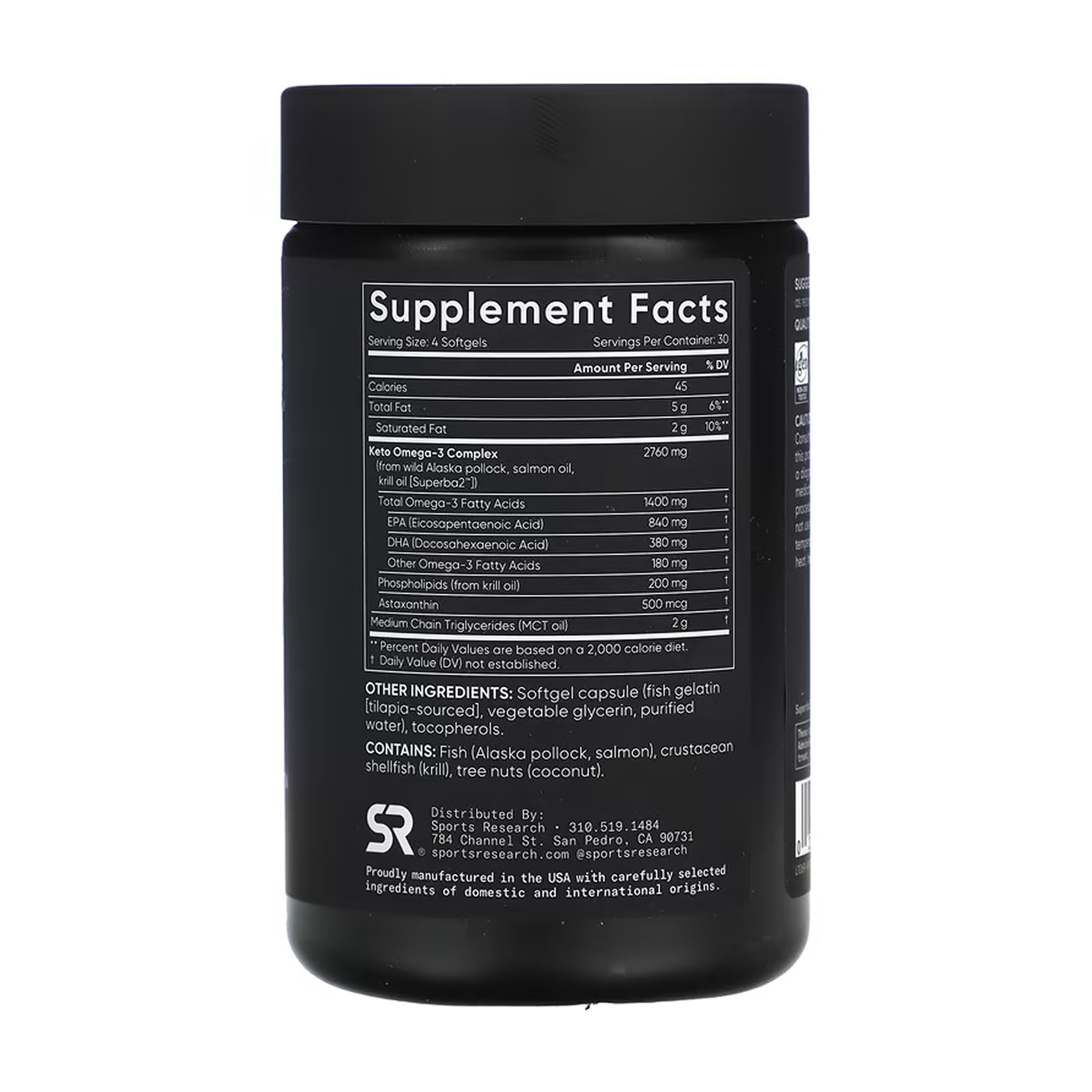 Софт гелеві капсули Sport Research Keto Omega 1250mg - 120 softgels 2023-10-6173