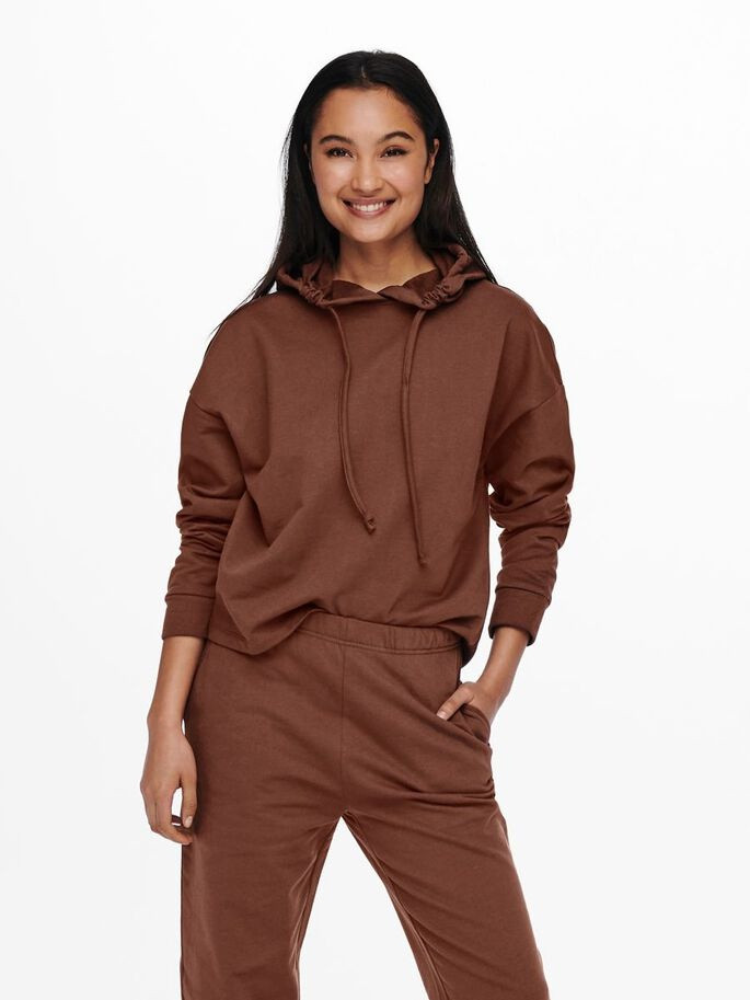Толстовка ONLDREAMER LIFE L/S HOOD SWT NOOS 15241103 Chocolate Fondant ONLY L Коричневий 15241103ChocolateFondant