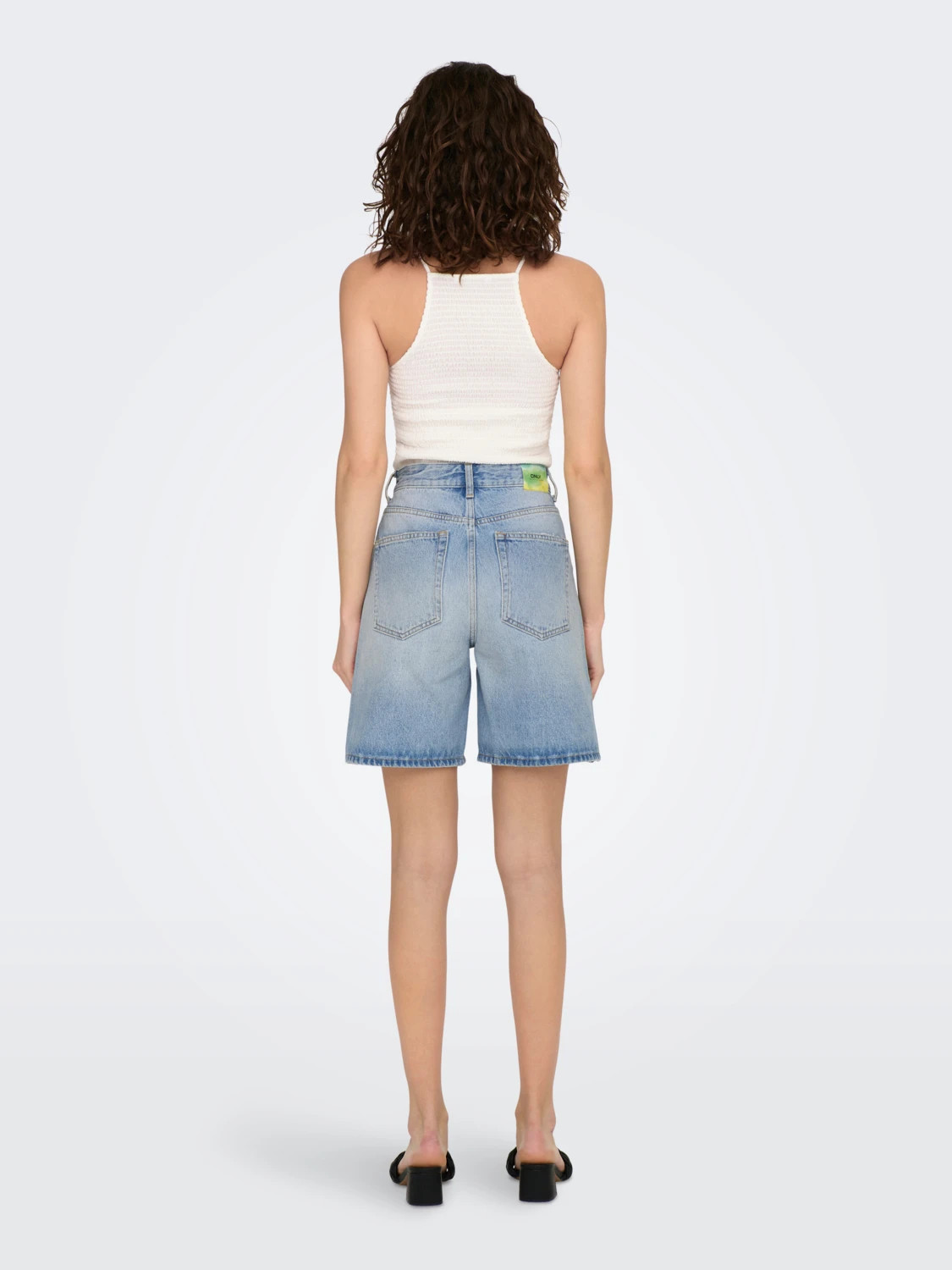 Шорти ONLBILLIE EX HW STRA LB DNM SHORTS DOT 15286816-Light Blue Denim ONLY M Блакитний 15286816-Light Blue Denim