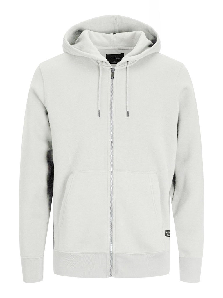 Толстовка JJESOFT BASIC SWEAT ZIP HOOD NOOS 12191895-Cloud Dancer-Fit:REG FIT Jack&Jones L Білий 12191895-Cloud Dancer-Fit