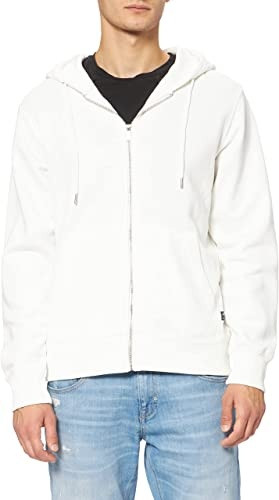 Толстовка JJESOFT BASIC SWEAT ZIP HOOD NOOS 12191895-Cloud Dancer-Fit:REG FIT Jack&Jones L Білий 12191895-Cloud Dancer-Fit
