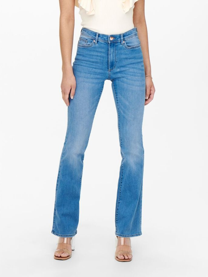 Джинси ONLWAUW HW SK FLARE BJ759 NOOS 15228781-Light Medium Blue Denim ONLY L/32 Блакитний 15228781-LIGHT MEDIUM BLU