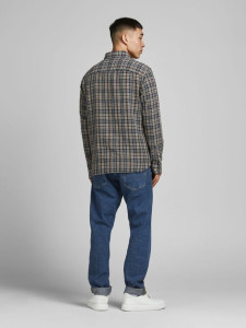 Сорочка JORPARKER CHECK SHIRT LS 12191200-Navy Blazer-Checks:/SLIM Jack&Jones L Темно-синій 12191200-NAVY BLAZER-CHEC
