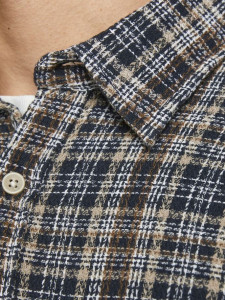 Сорочка JORPARKER CHECK SHIRT LS 12191200-Navy Blazer-Checks:/SLIM Jack&Jones L Темно-синій 12191200-NAVY BLAZER-CHEC