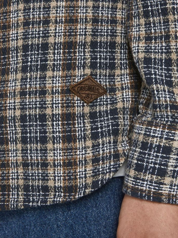 Сорочка JORPARKER CHECK SHIRT LS 12191200-Navy Blazer-Checks:/SLIM Jack&Jones L Темно-синій 12191200-Navy Blazer-Chec