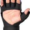 Рукавиці тренувальні RDX GRAPPLING GLOVES SHOOTER NEW AURA F17 чорний, синій Уні M GSR-F17BU