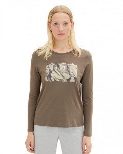 Футболка з довгим рукавом 1034152-18123 Tom Tailor L Коричневий 1034152-18123