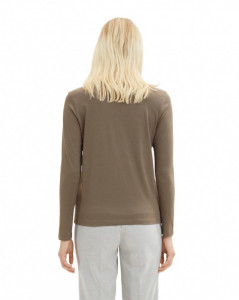 Футболка з довгим рукавом 1034152-18123 Tom Tailor L Коричневий 1034152-18123