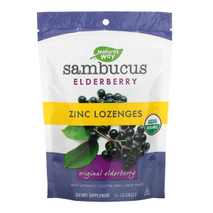 Порошок Sambucus Organic Zinc Lozenges - 24 cnt 2022-10-1092