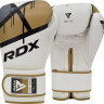 Рукавиці боксерські RDX BOXING GLOVES BGR-F7 білий, золотий 12 унцій (BGR-F7GL) BGR-F7GL