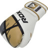 Рукавиці боксерські RDX BOXING GLOVES BGR-F7 білий, золотий 12 унцій (BGR-F7GL) BGR-F7GL