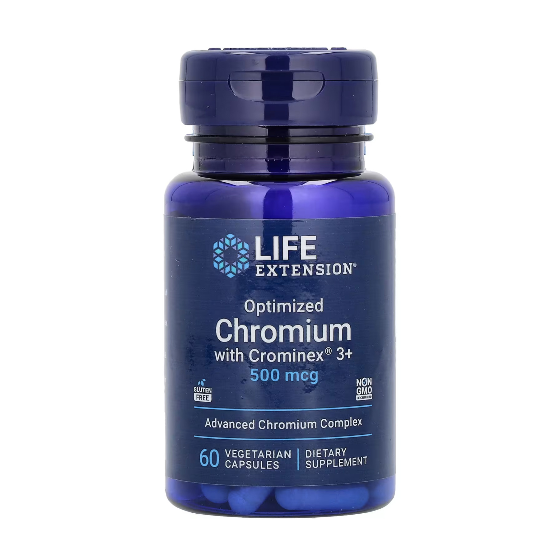 Капсули Life Extension Optimized Chromium with Crominex® 3+ 500 mcg - 60 vcaps 2023-10-3216