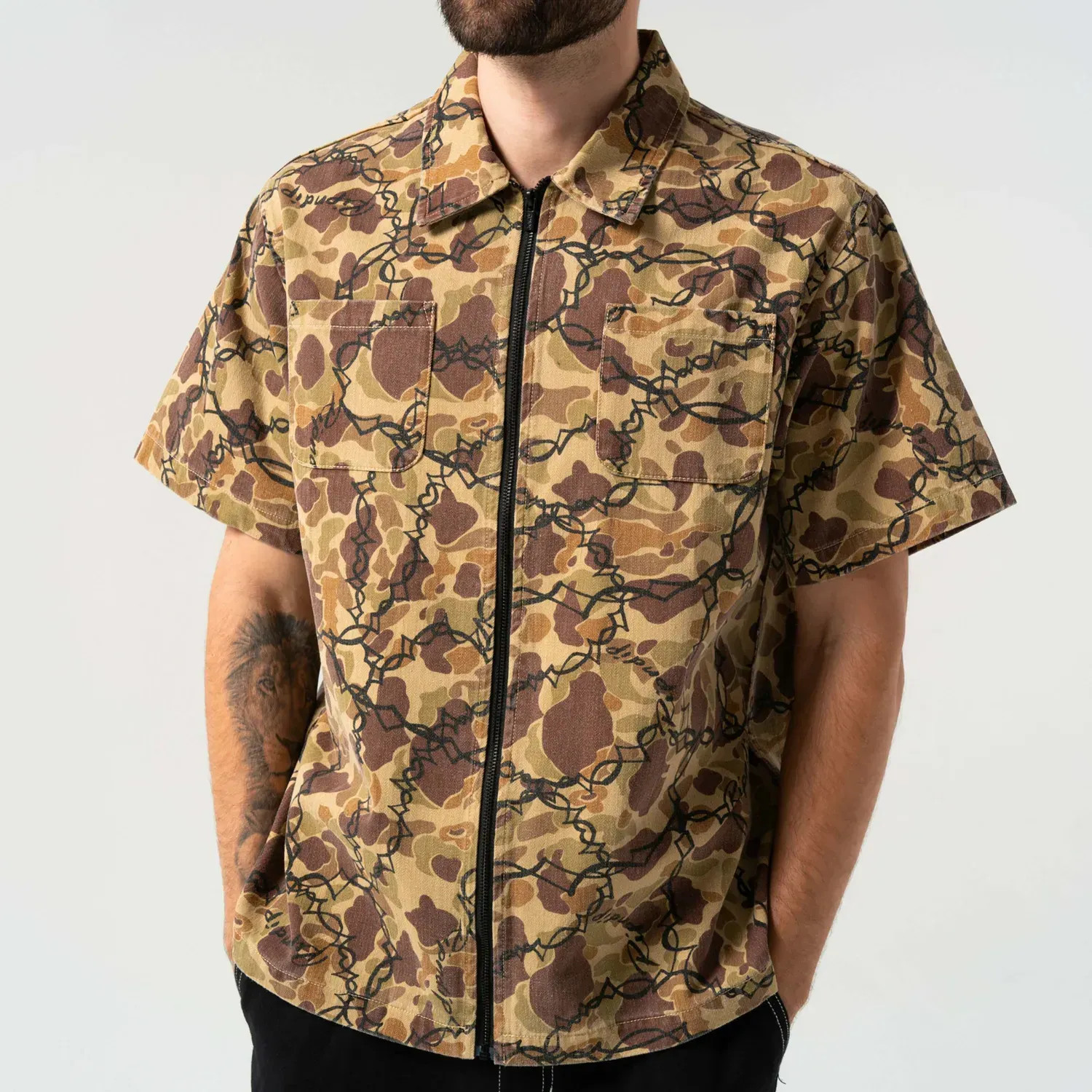 Сорочка Ripndip WIRED ZIP UP SHIRT RNDSPR25106