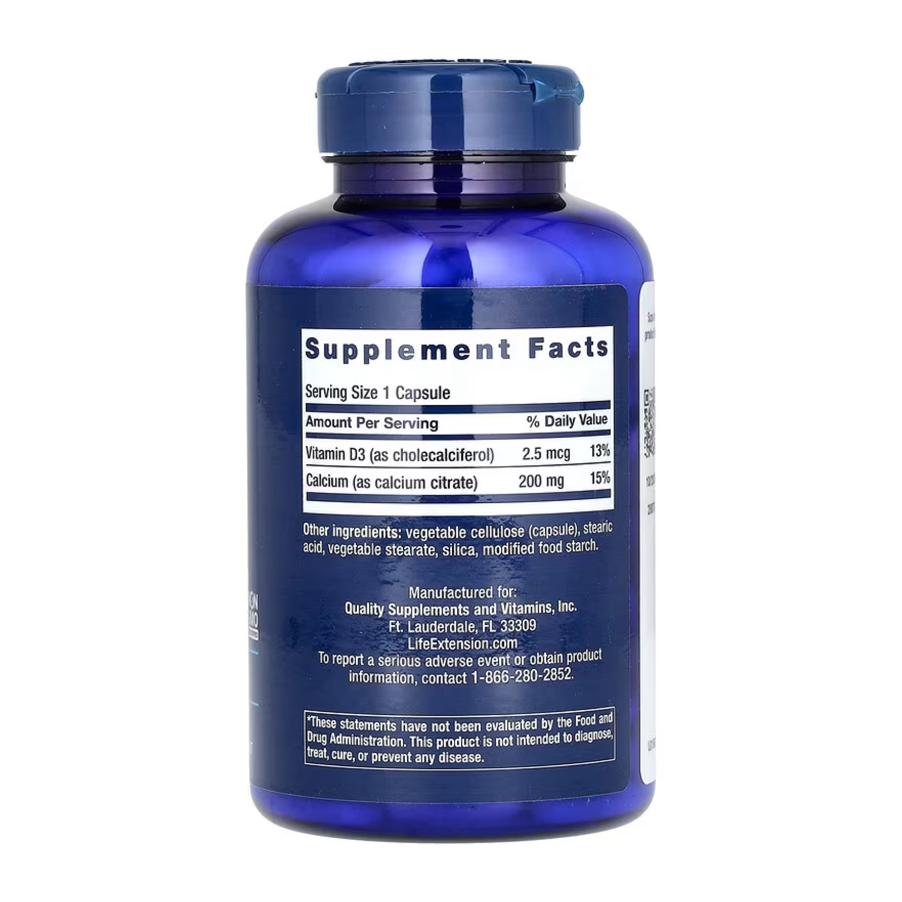 Капсули Life Extension Calcium Citrate with Vitamin D - 200 caps 2023-10-5210