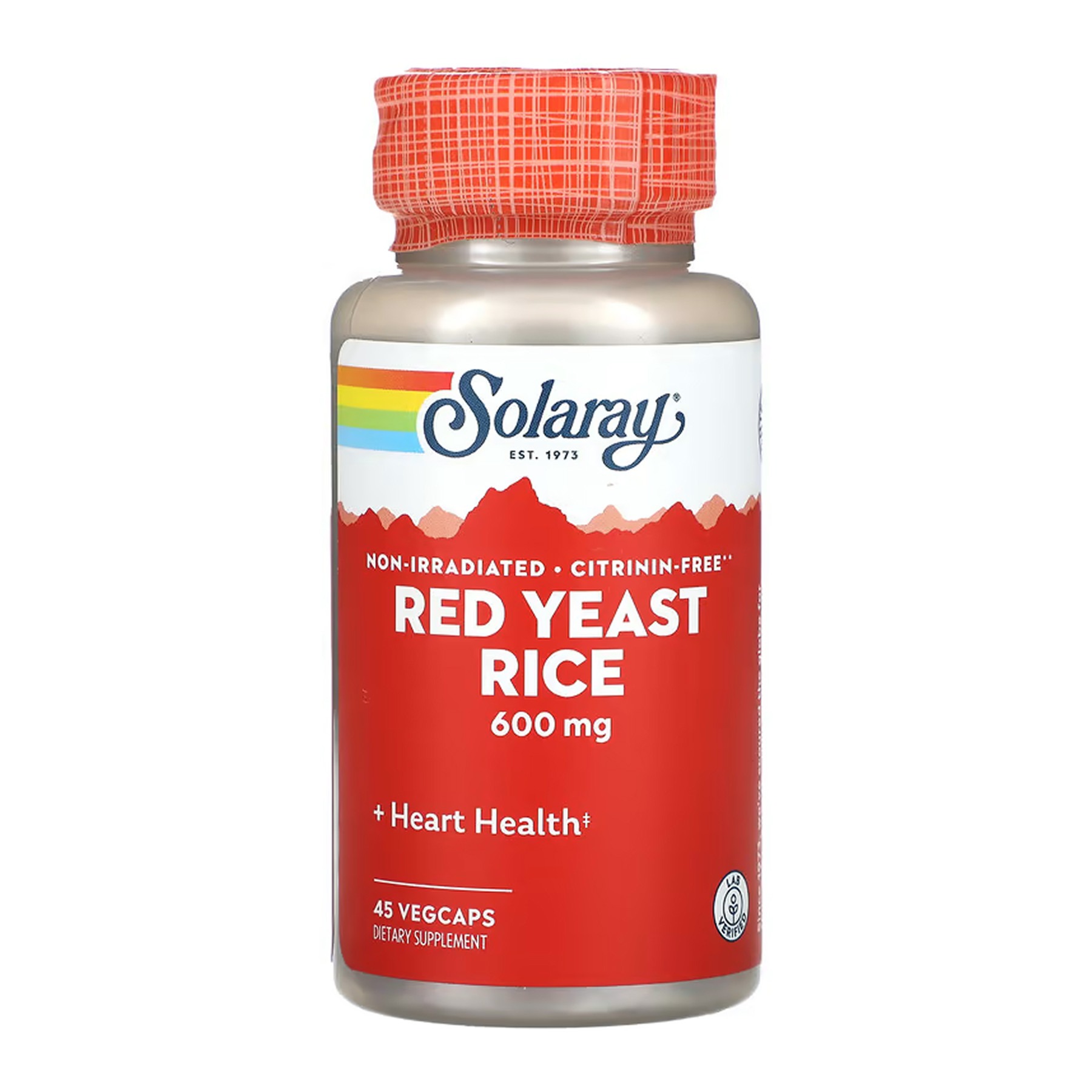 Капсули Solaray Red Yeast Rice 600mg - 45 vcaps 2023-10-6714