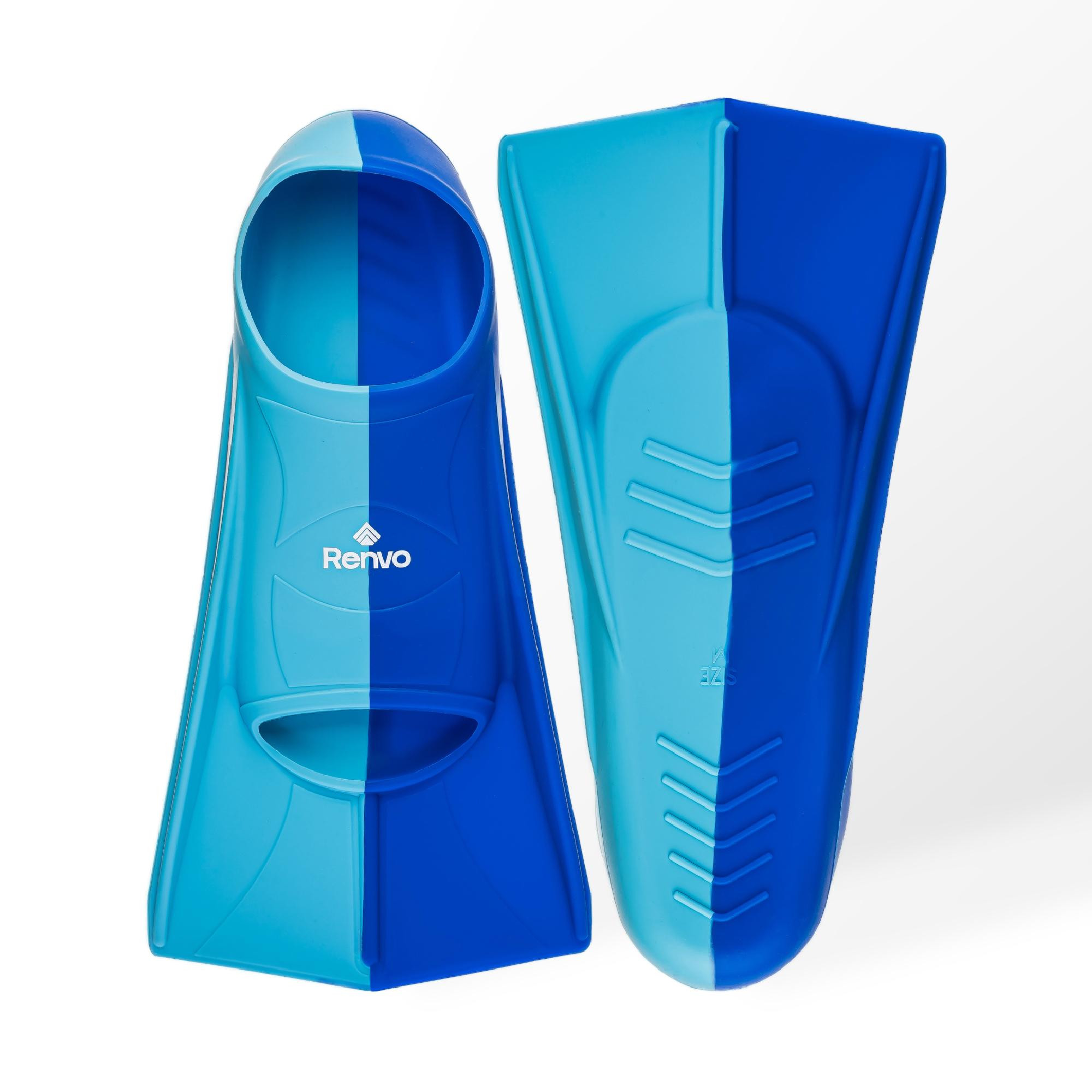 Ласти для тренування в басейні Renvo Frio із закритою п'ятою Синій Блакитний 36-38 (SF100-46 36-38) SF100-46 27-29