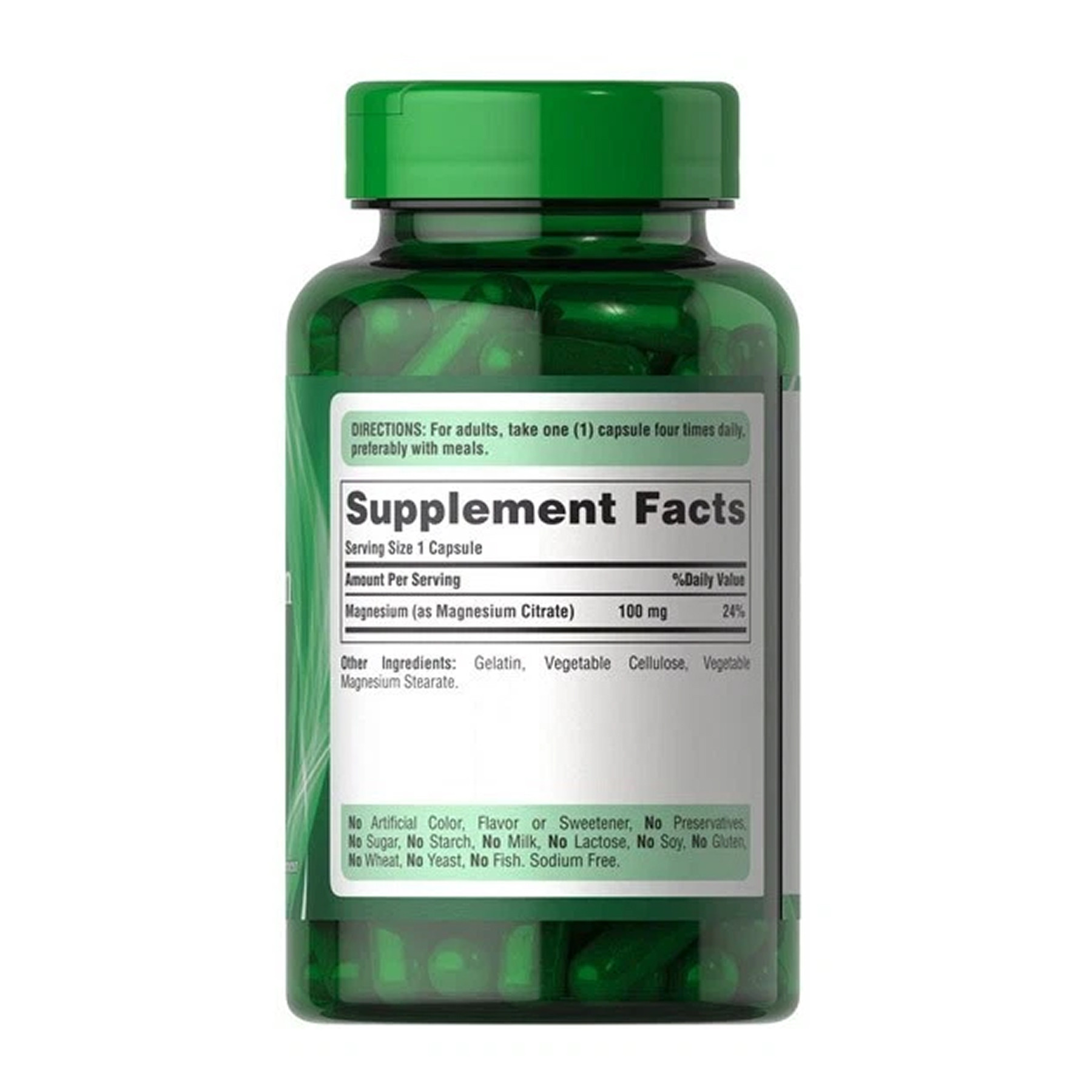 Капсули Puritans Pride Magnesium Citrate 100mg - 100 caps 2023-10-5931