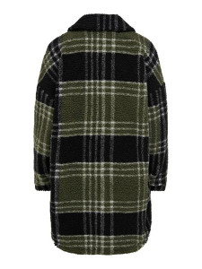 Пальто ONLNEWCAMILLA TEDDY SHACKET AOP CC OTW 15228399-Kalamata-Checks:as SS ONLY M Хакі 15228399-KALAMATA-CHECKS: