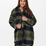 Пальто ONLNEWCAMILLA TEDDY SHACKET AOP CC OTW 15228399-Kalamata-Checks:as SS ONLY M Хакі 15228399-KALAMATA-CHECKS:
