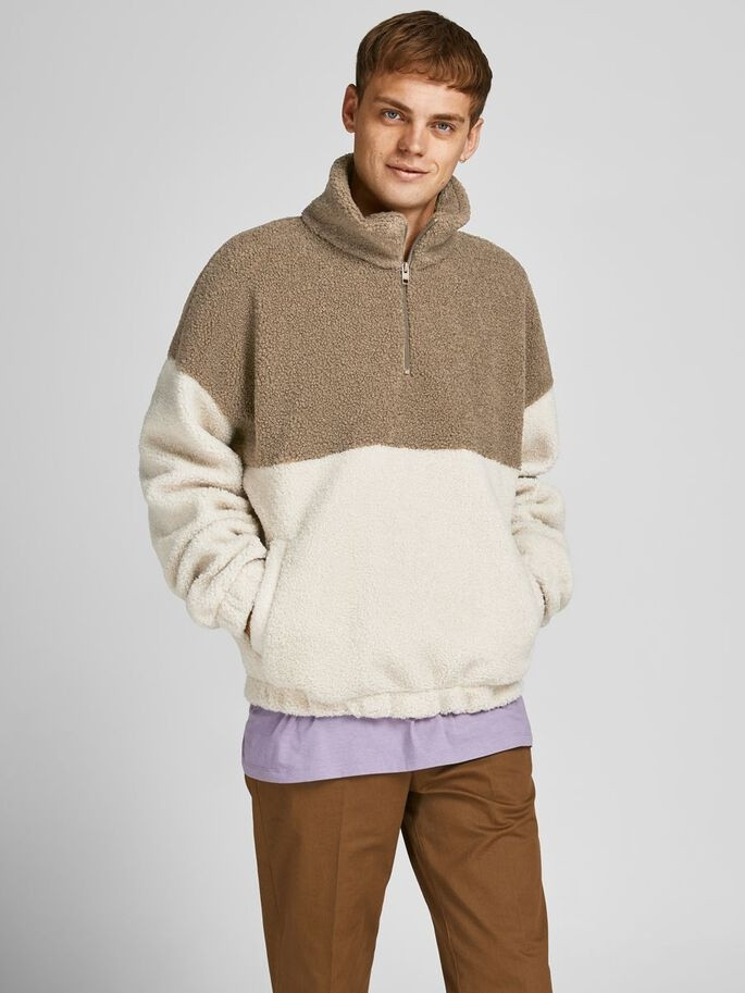 Толстовка JORMACAN SWEAT HOOD 12200198-Malt Ball-Fit:OVERSIZE/CUT Jack&Jones L Бежевий 12200198-Malt Ball-Fit:OV