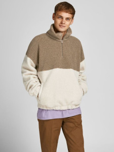 Толстовка JORMACAN SWEAT HOOD 12200198-Malt Ball-Fit:OVERSIZE/CUT Jack&Jones L Бежевий 12200198-MALT BALL-FIT:OV