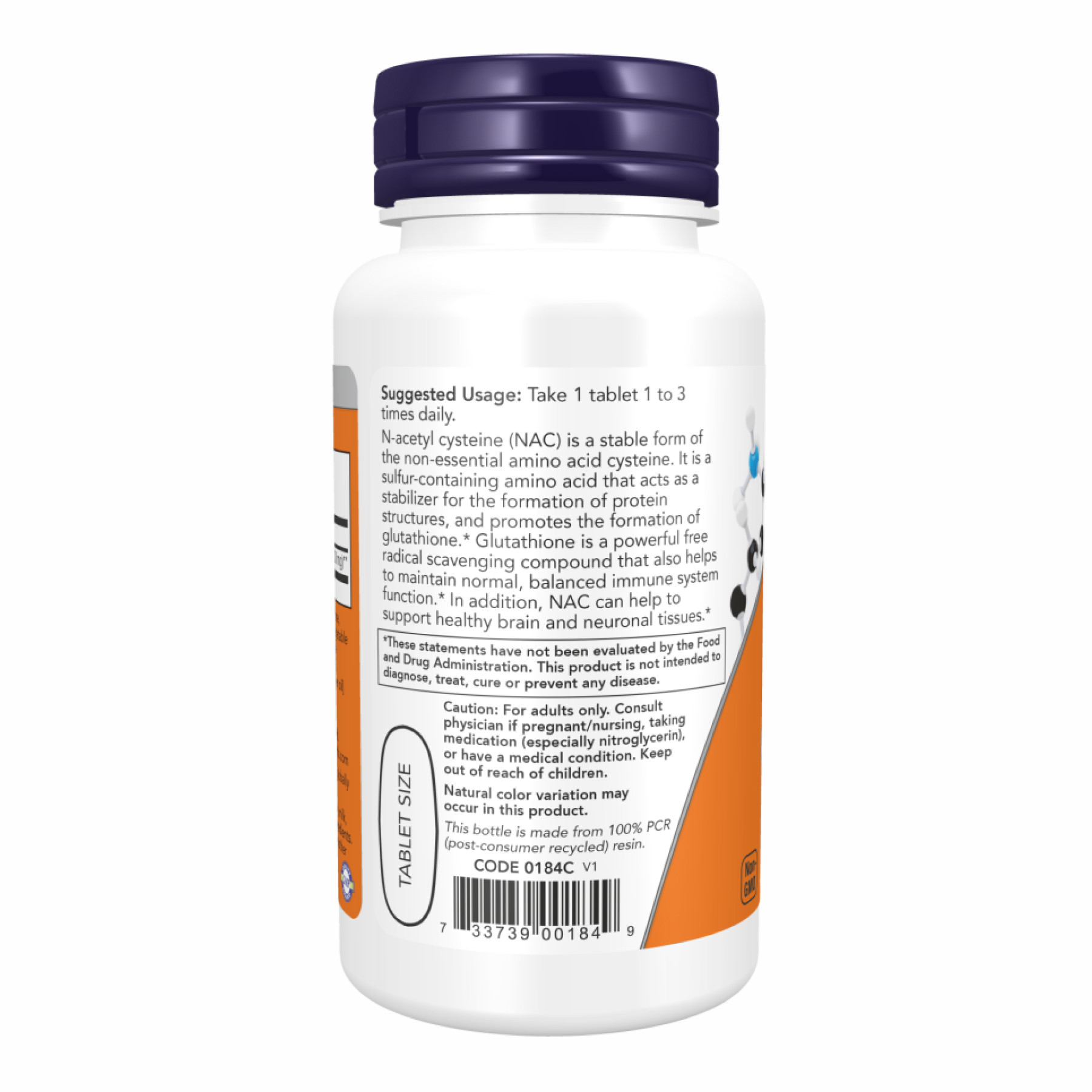 Таблетки N-Acetyl-Cysteine 1000mg - 120 tabs 2022-10-1387