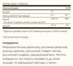 Таблетки Chelated Magnesium - 250 tabs 2022-10-1519