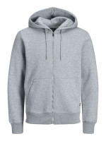 Толстовка JJESOFT BASIC SWEAT ZIP HOOD NOOS 12191895-Light Grey Melange-Fit:REG FIT Jack&Jones L Сір 12191895-Light Grey Melan