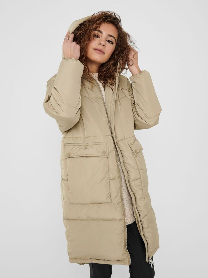 Пальто ONLGABI OVERSIZED LONG COAT OTW NOOS 15160167-Crockery ONLY M Бежевий 15160167-Crockery