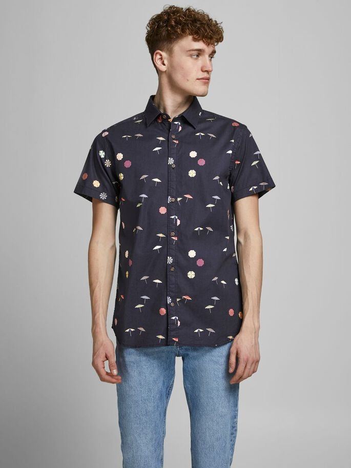 Сорочка JORPLAYA SHIRT SS 12187953 Dark Navy Jack&Jones L Темно-синій 12187953DarkNavy