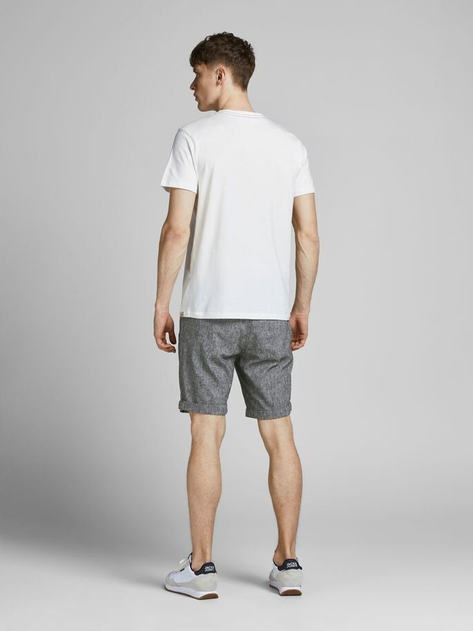 Шорти JJIDAVE JJLINEN SHORTS AKM 12184684 Black Jack&Jones S Темно-синій 12184684BLACK