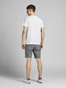 Шорти JJIDAVE JJLINEN SHORTS AKM 12184684 Black Jack&Jones S Темно-синій 12184684BLACK