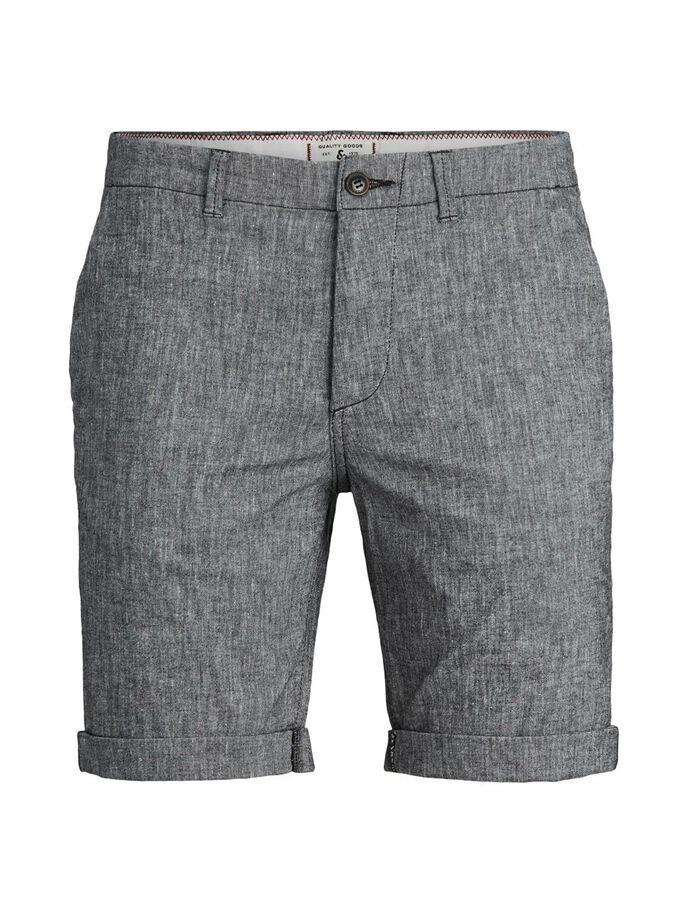 Шорти JJIDAVE JJLINEN SHORTS AKM 12184684 Black Jack&Jones S Темно-синій 12184684BLACK