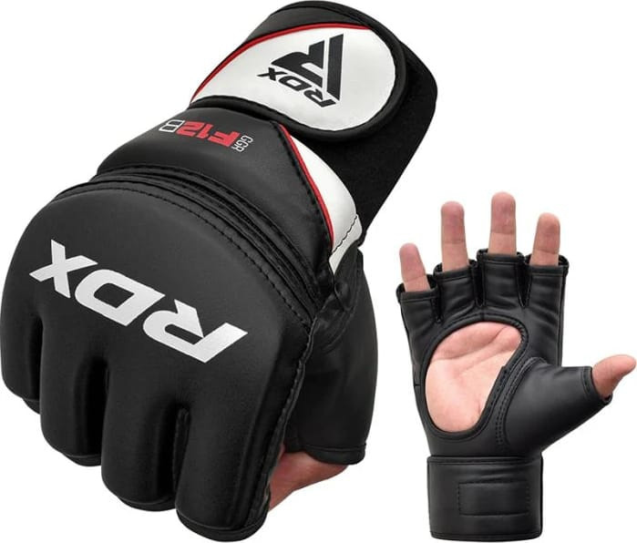 Рукавиці тренувальні RDX GRAPPLING GLOVES NEW MODEL чорний, білий L (GGR-F12B) GGR-F12B