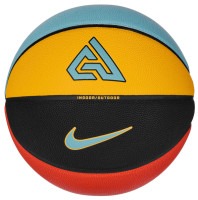 М'яч баскетбольний Nike ALL COURT 2.0 8P G ANTETOKOUNMPO DEFLATED чорний, жовтий, блакитний, червони N.100.4138.824.07