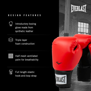 Рукавиці боксерські Everlast PROSTYLE 2 BOXING GLOVE червоний Уні 12 унцій P00003084