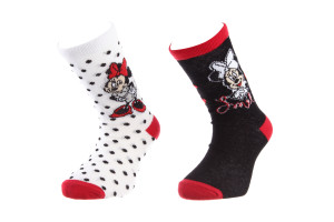 Шкарпетки MINNIE SOCKS 2P білий, чорний Діт 27-30, арт.83892347-4 83892347-4