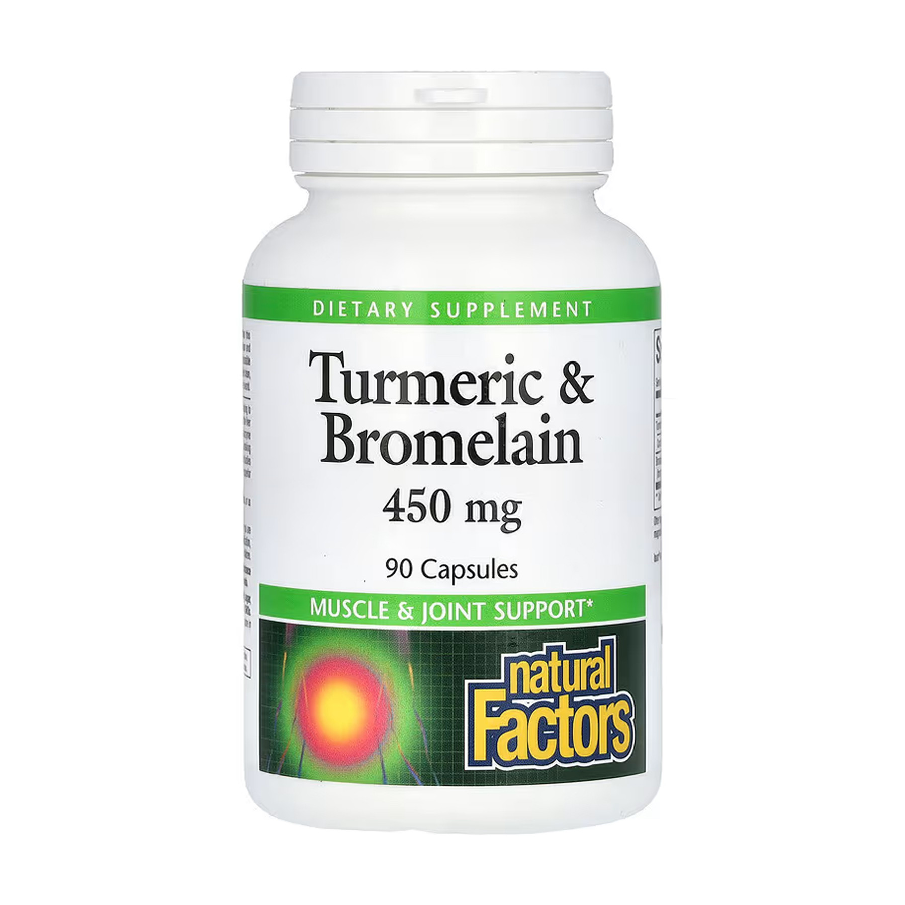 Капсули Natural Factors Turmeric & Bromelain 450mg - 90 caps 2023-10-5744