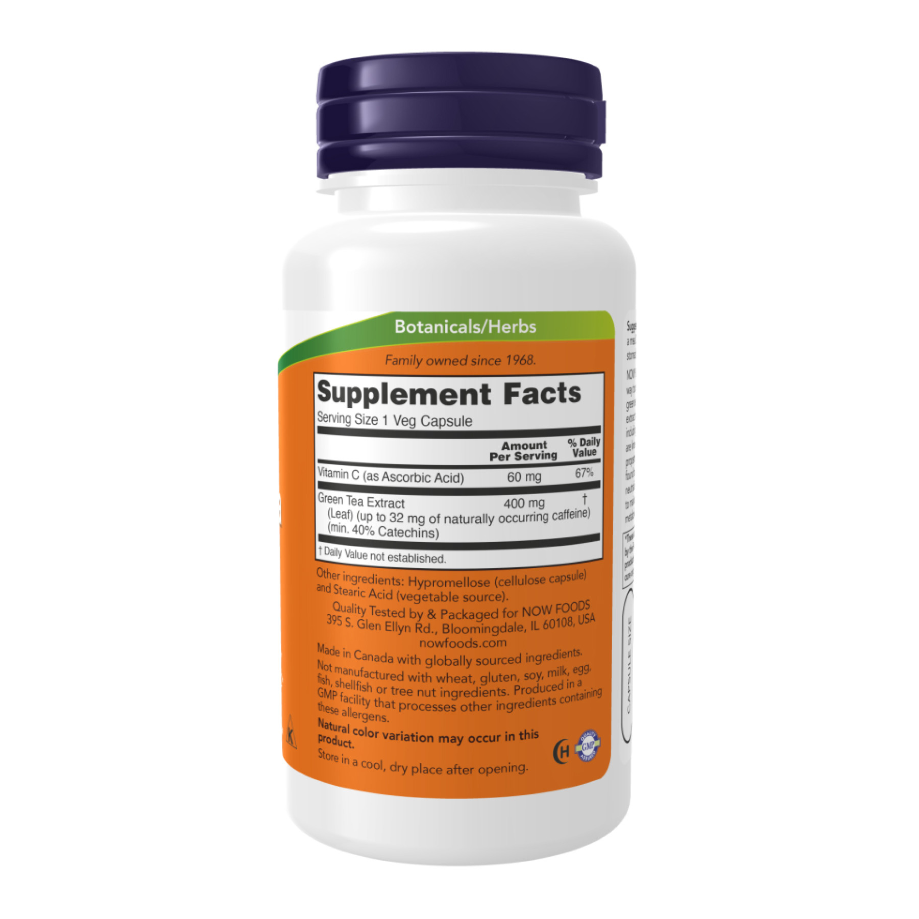 Капсули Now Foods Green Tea Extract 400mg - 100 vcaps 2023-10-5250